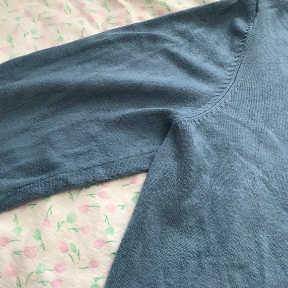 Joseph A Long Sleeve Square Neck Sweater Top M Dusty Blue - Picture 12 of 15